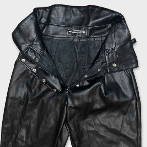 MANIÈRE DE VOIR Vegan Leather Pants - Picture 3 of 5